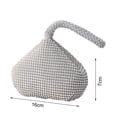thumbnail image 6 of harmtty Women Handbag Rhinestones Heart Shape Shiny Handmade Small Evening Bag Money Purse for Party Gathering Wedding Banquet,Black, 6 of 8