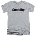 thumbnail image 1 of - Stupidity - Slim Fit V Neck Shirt - XX-Large, 1 of 2
