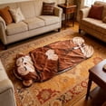 thumbnail image 3 of Sac de Couchage Douillet pour Adulte avec Motif de Chat Ludique pour Détente Intérieure et Confort de Camping, 3 of 6