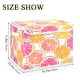 thumbnail image 5 of Yayeee Collapsible Cube Storage Bin with Lid Fabric Closet Decorative Basket with Handles, Orange Grapefruit Slices, 5 of 7