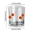 thumbnail image 2 of Halloween Drinking Glass, Embossed Clear Tumbler 4.0 x 3.6 x 3.3 in for Water and Party Decor, Pumpkin Design, 2 of 7