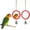 Red, variant on 1PCS/2PCS Bird Mirror with Bell Parrot Hanging Interactive Playing Toy for Cockatiel Parakeets Canaries Budgie Cage Accessories