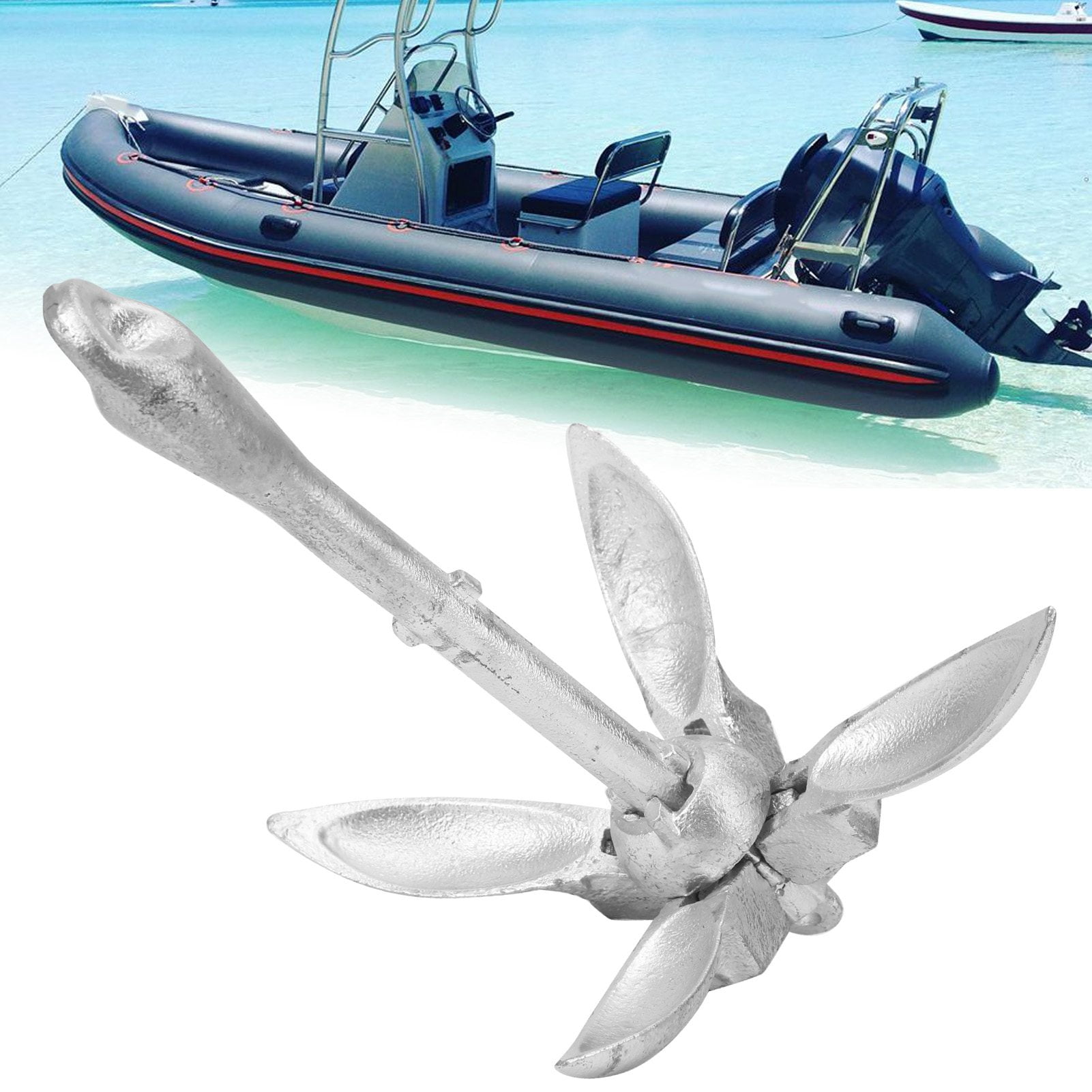 VGEBY Kayak Inflatable Fishing Boat Anchor Anchor Tie Off Patch for Kayaking Inflatable Dinghy Bracket Accessories Outdoor Supplies