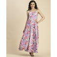 thumbnail image 2 of Moomaya Sleeveless Sweetheart Neck Printed Dress - Women's Elegant A-Line Dress, 2 of 9