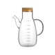 thumbnail image 1 of FELTECHELECTR Aceitera de vidrio de borosilicato de 800 ml, a prueba de fugas, para cocina, hogar, con escala, apta para aceite, vinagre líquido., 1 of 7