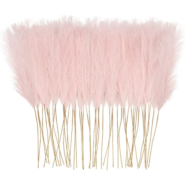 Decoración de césped artificial de pampa rosa obbsie, 50 unidades, para el hogar
