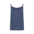 thumbnail image 6 of Linen Tank Tops for Women V Neck Spaghetti Strap Camisole Causal Sleeveless Gauze Blouse Summer Flowy Cami Shirt,Blue ,L, 6 of 8