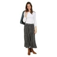 thumbnail image 5 of Women's Floral Embroidered Maxi Skirt - Over-Dyed Long Peasant Skirt, Ankle Length by CATALOG CLASSICS -Charcoal - 4X, 5 of 7