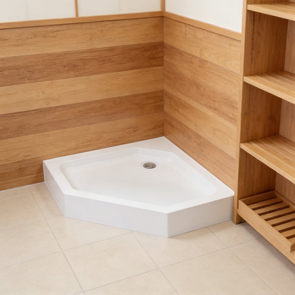 Shower Base Diamond-Shaped Shower Base W/ Textured Surface  Acrylic Shower Base