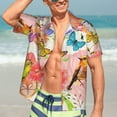 thumbnail image 7 of Disketp Hawaiian Shirts For Men,Flowers And Birds Watercolor Print Mens Casual Short Sleeve Button Down Shirts Beach Shirt, 7 of 7