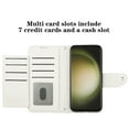thumbnail image 2 of Allytechgroup Wallet Case for Samsung Galaxy S25 Ultra, Luxury PU Leather Shockproof Protective Flip Cover for Women Girls, Kickstand Folio Case with Card Slots Holder Wrist Strap, White, 2 of 7