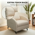 thumbnail image 6 of FunniHomi Recliner Chair Small Recliner Adjustable Reclining Chair Single Sofa with Padded Seat Backrest for Living Room Bedroom, Beige, 6 of 7