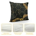 thumbnail image 4 of PHYHOO Marble Throw Pillow Covers , Black Grey Geometric Gold Plaid Cushion Covers, Modern Decorative Accent Pillow Cases Metallic Stripe Hexagon Grid Pillow Covers,, 4 of 5