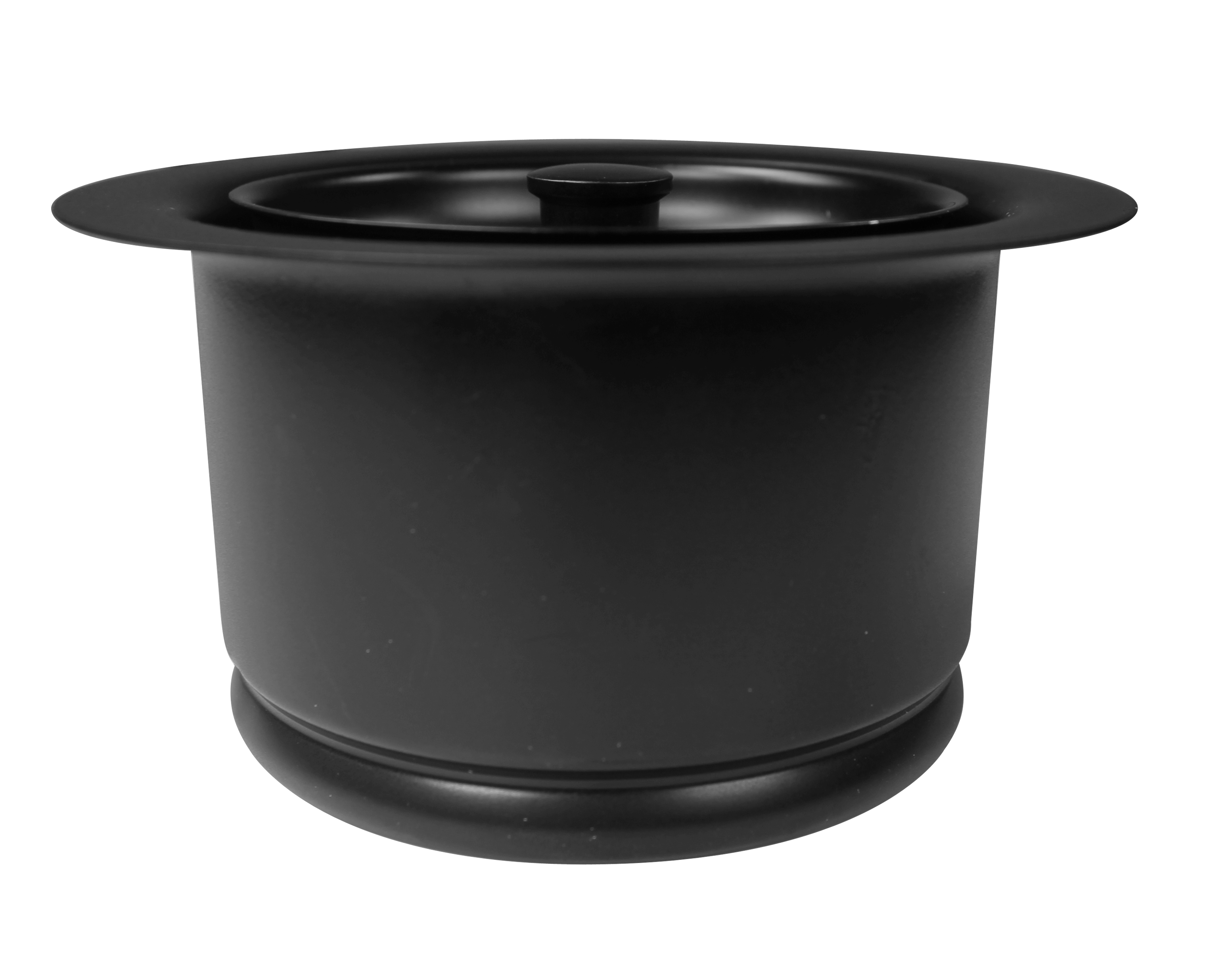 Westbrass Extra-Deep Collar Waste Disposal Flange & Strainer Stopper, Matte Black
