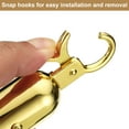 thumbnail image 4 of Unique Bargains 5 Feet Red Velvet Stanchion Rope Crowd Control Barrier Rope with Snap Hooks for Posts Stands, Golden 6 Pack, 4 of 6
