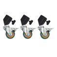 thumbnail image 2 of Ruedas giratorias para soporte de luz de 3 piezas con freno, buenas para el transporte, duraderas. Tubo de 25 mm de diámetro de 2 pulg., 2 of 9