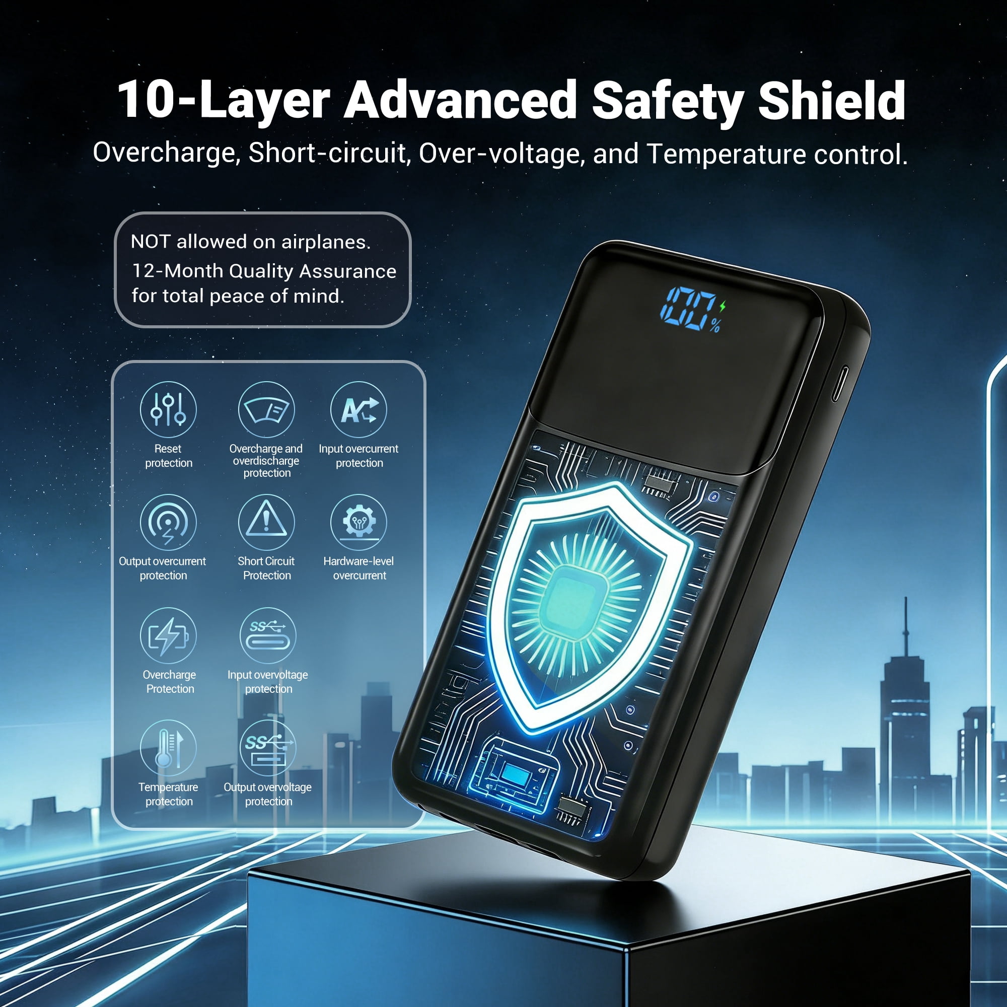 Tilnce 50000mAh Power Bank Charger - 30W PD Fast Charging for iPhone 17 Pro Max