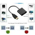 thumbnail image 2 of HDMI to VGA,Gold-Plated HDMI to VGA Adapter (Male to Female) for Computer,Desktop,Laptop,PC,Monitor,Projector,HDTV, Chromebook,Raspberry Pi,Roku,Xbox and More(Black), 2 of 7
