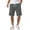 Dark Gray_010, variant on Domuza Men's Shorts Jacquard Texture Casual Embroidered Logo Waffle Knit Short with Pockets Dark Gray 2XL