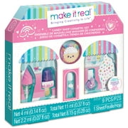 Make It Real: Candy ShopCosmetic Set - 9 pcs, Vanilla & Strawberry Scented Cosmetics, Ice-Cream Shaped Glosses, Beauty Kit, Tweens, Girls & Kids Ages 8+