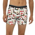 thumbnail image 2 of Men'S Boxer Briefs, Cartoon Cool Horse Black Flower Soft And Breathable Mens Underwear Boxer Briefs With Widen Waist, 2 of 2