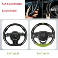thumbnail image 2 of Universal Blue Car Steering Wheel Cover Carbon Fiber Breathable Anti-slip Wear-Resistant, 2 of 4