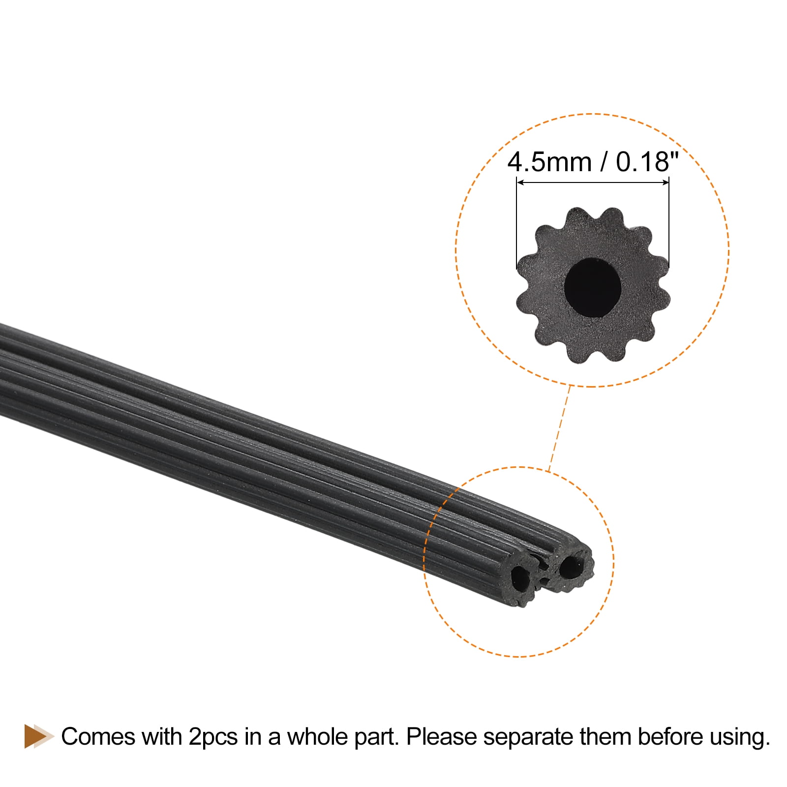 Unique Bargains Screen Spline Sealing Strip Window Retainer 2 in 1 4.5mm x 15M
