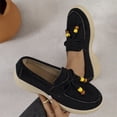 thumbnail image 5 of YOUYEDIAN Loafers for Women Round Toe Versatile Platform Comfy Lace-up Deco Fashion Flats Casual Slip On Soft Walking Shoes, 5 of 5