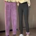 thumbnail image 4 of High Waisted Yoga Pants Women Fleece Sherpa Lined Straight Leg Leggings Winter Thermal Thick Yoga Pants with Pockets, 4 of 9