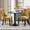 Gold/Black 31.5 Inch Table, variant on Kitchen Table and Chairs for 2, 24" Dining Table Set for 2 with Velvet Upholstered Chairs, 3 Piece Round Kitchen Table Set, Dining Room Table Set for Small Space, Apartment