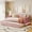 Pink + Fleece + Twin, variant on [Luckynote]Teddy Fleece Twin Size Upholstered Daybed with Light and Trundle, Pink