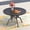 Round(47.24"L×47.24"W×28.35"H)-No umbrella hole, variant on Hzzkey 81.89" L Oval Outdoor Dining Table with 1.88" Umbrella Hole, Cast Aluminum Frame
