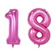 thumbnail image 1 of Globos grandes de papel de aluminio rosa de 40 pulgadas con números para cumpleaños, decoración para fiesta de boda, feliz cumpleaños 18, Bola de números grandes para ducha, 1 of 3