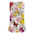 thumbnail image 5 of LEEYNEER Woman Tank Tops Women‘s Summer Casual Sleeveless Blouse Crewneck Tops Floral Printed T-Shirt Vest for Women, 5 of 5