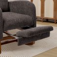 thumbnail image 5 of Rocking Chair Nursery, Nursery Rocking Chairs with Retractable Footrest & Side Pocket, Comfy Rocking Chairs in Boucle Fabric, Reading Arm Glider Chair for Bedroom, Living Room, Office, Charcoal, 5 of 8