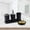 Black, variant on Kiplyki Flash 5 Piece Bathroom Accessory Set With Soap Dispenser Pump Toothbrush Holder Tumbler and Soap Dish Bathroom Tray Shower Set Box Bathroom Bottle Set
