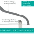 thumbnail image 5 of Simplify Velvet, Plastic and Metal Clothing Hangers with Clips, 6 Pack, Gray, 5 of 9