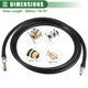 thumbnail image 5 of Adaptador de manguera de inflador de aire universal de 200 cm de longitud, manguera de extensión para válvula de neumático, 5 of 7
