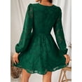 thumbnail image 2 of CUPSHE Women's Lace Mini Dress Long Sleeve A Line Dress for Party, 2 of 7