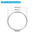 thumbnail image 2 of Uxcell 2.4" Metal O Rings, 6 Pcs 304 Stainless Steel Smooth Round Rings for Bags, Belts, 3mmx60mm, 2 of 5