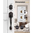 thumbnail image 5 of Klamerit Oil Rubbed Bronze Front Door Lock Set, Keyed Entry Door Handle with Deadbolt for Home Security, Reversible Left/Right-Hand, Adjustable Latch, 5 of 9