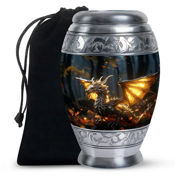 Fallen Leaves Urns For Human Ashes Adult Male - Funeral Urns For Human Ashes Adult - Burial Urns For Adult Human Ashes - Cremation Urns For Ashes For Women Up to 200 Cubic inch (Size -10inch)