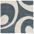 thumbnail image 6 of SAFAVIEH Florida Mirabelle Geometric Shag Area Rug, Slate/Ivory, 6'7" x 6'7" Square, 6 of 10