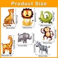 thumbnail image 4 of Pancarta de Feliz Cumpleaños de animales de Safari, banderín de aluminio, globos de animales para niños, decoración de fiesta temática de jungla, Safari, Zoo, juguete（1pc7, 4 of 5