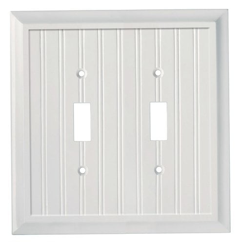 Elumina Cape Cod White Wood Wallplate 2 Toggles Com - Elumina Decor Wall Plate White Elumina Cape Cod White Wood Wallplate 2 Toggles Com - Elumina Decor Wall Plate White