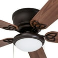 thumbnail image 5 of Prominence Home Benton 52" Bronze Low Profile Ceiling Fan with Light, 5 of 14