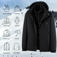 thumbnail image 4 of IYTR Men's Winter Fleece Warm Windproof Waterproof Hooded Jacket Outdoor Sports Coats Thermal Thick Snow Ski Jackets Black XL, 4 of 6