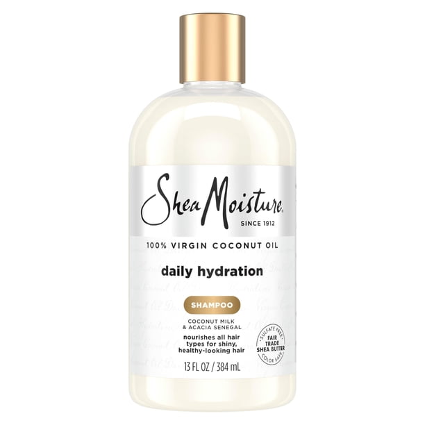 SHEA MOISTURE Daily Hydration Shampoo, Blanco, Coco, 384 Mililitro