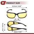 thumbnail image 4 of Unique Bargains Motorcycle Riding Goggles Tri-acetel Cellulose PC UV400 Cycling Sunglasses Yellow Lens Black Frame, 4 of 6