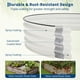 thumbnail image 3 of QinaQin Cama de cultivo redonda de acero galvanizado de 4 x 4 x 1 pies, jardinera metálica para exterior ideal para flores, vegetales y huerto elevado, 3 of 7